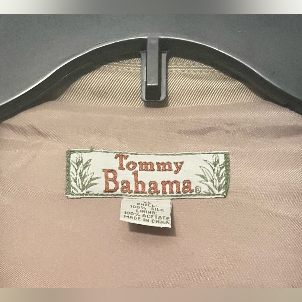 Tommy Bahama 100% Silk Tan Khaki Brown Jacket Size XL - Picture 4 of 7